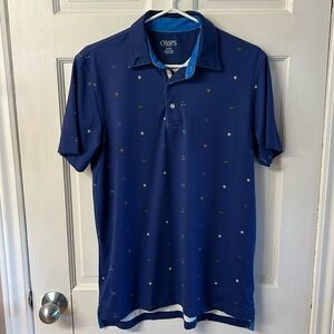 Chaps Golf ⛳️ men’s blue golf design polo shirt size small